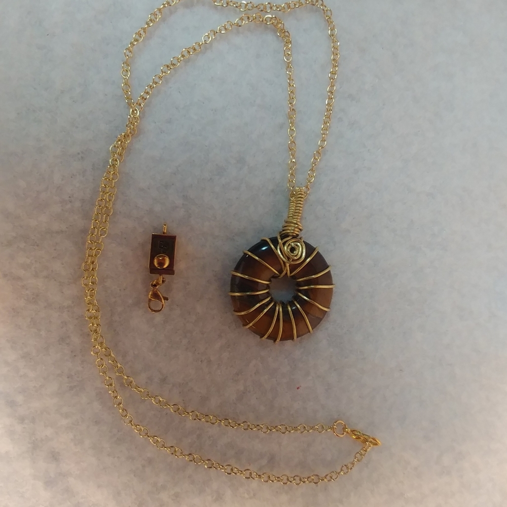 Huge Tigers eye necklace and the Cinch Clasp